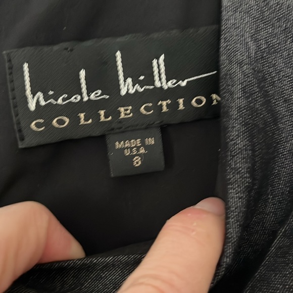 Nicole miller Collection black with a crinkle pattern - Picture 2 of 5
